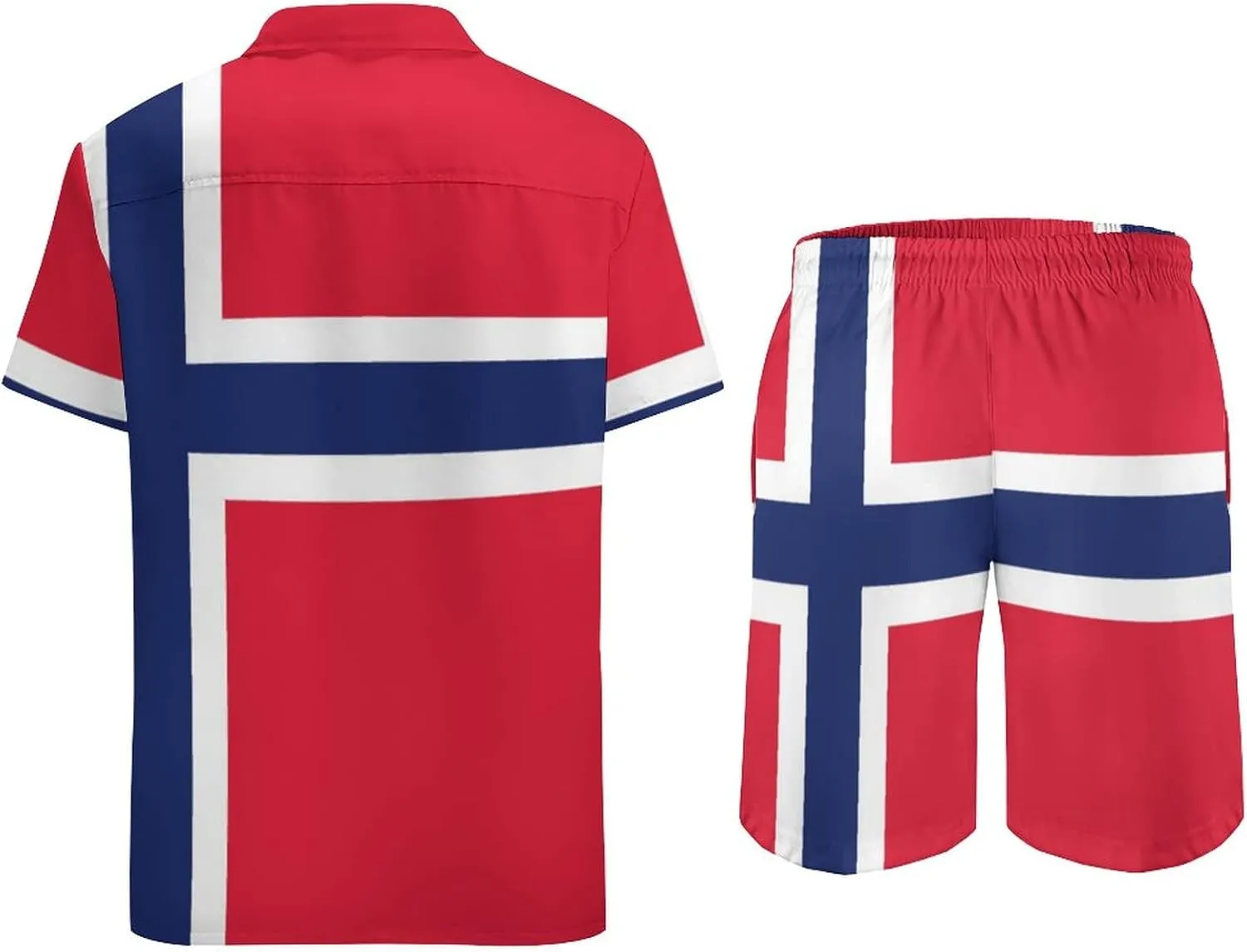 Norway Flag Casual Beach Suit Summer Beach Shorts 80s 90s Men's Swim Trunks Printed Beach Shorts 3XL