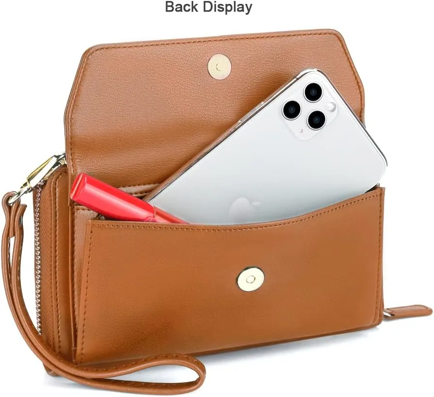 nuoku Wallets for Women Credit Card Slots with RFID Blocking Large Capacity Wristlet