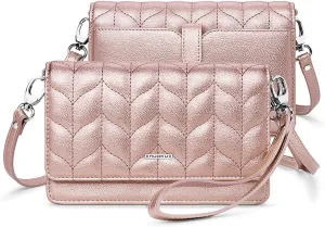 nuoku Women Small Crossbody Bag Cellphone Purse Wallet with RFID Card Slots 2 Straps