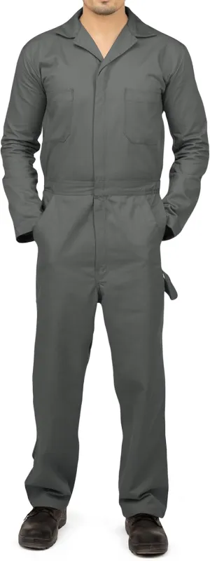 NY Threads Men’s Twill Long Sleeve Coverall Slim Fit Utility Work Wear