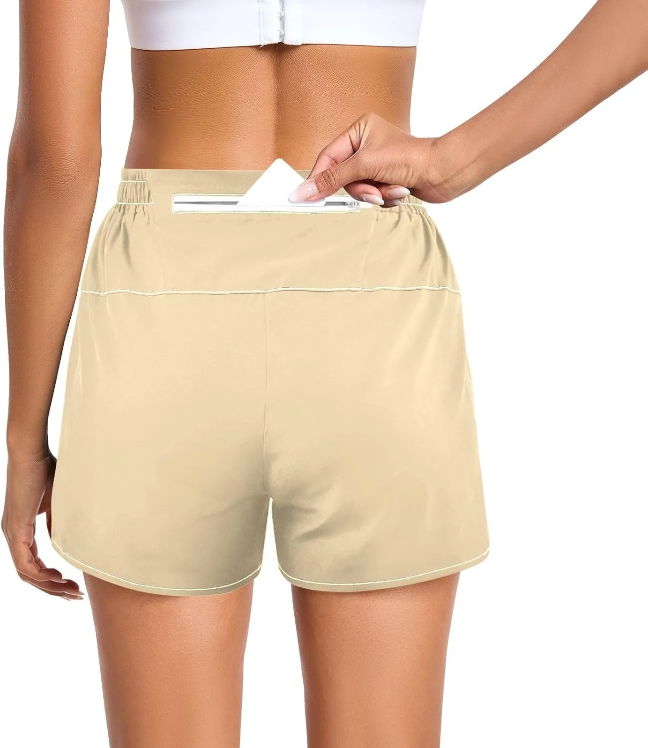 ODAWA Misty Rose Women's Basketball Shorts, Quick Dry Womens Swim Shorts Small