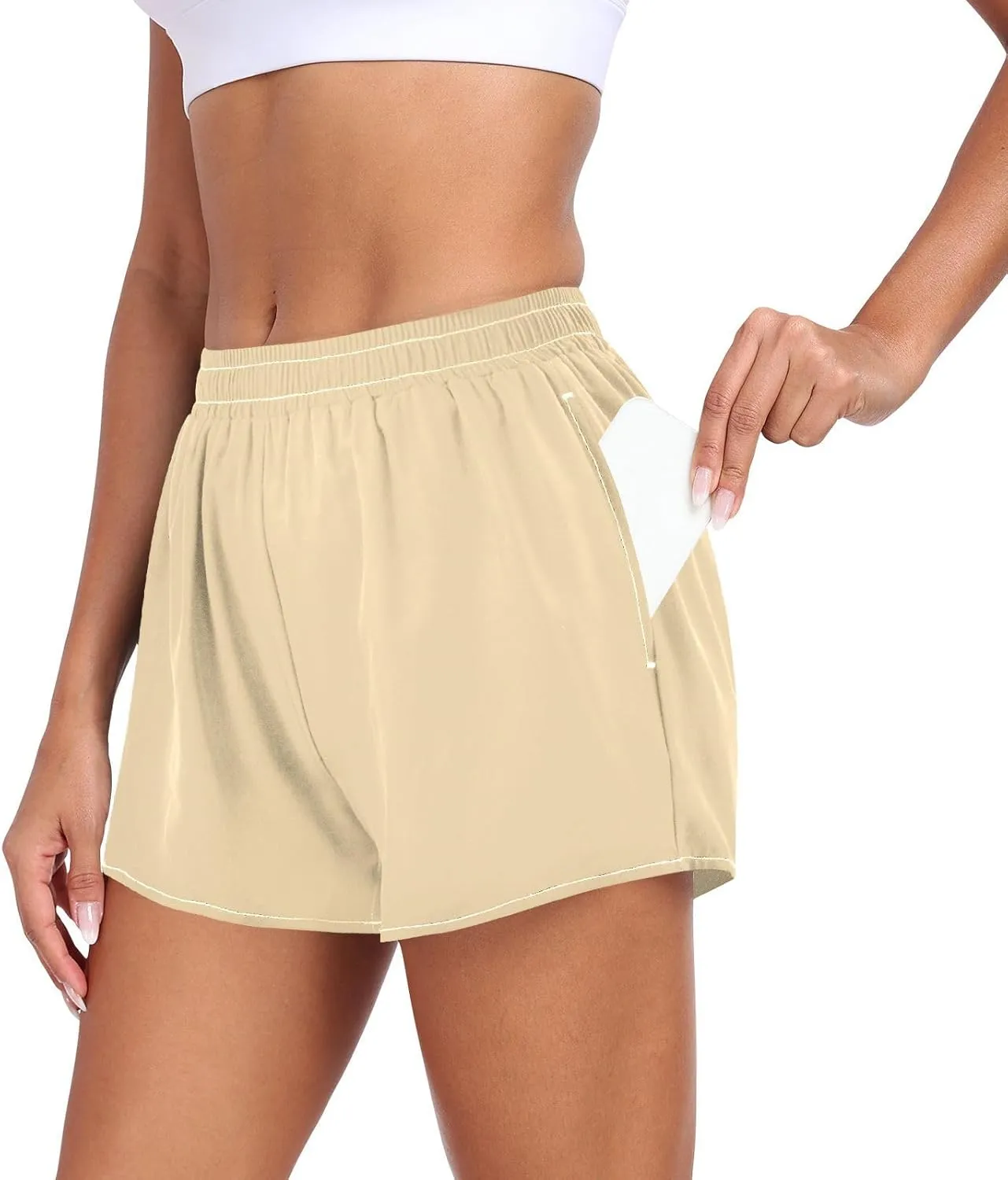 ODAWA Misty Rose Women's Basketball Shorts, Quick Dry Womens Swim Shorts Small