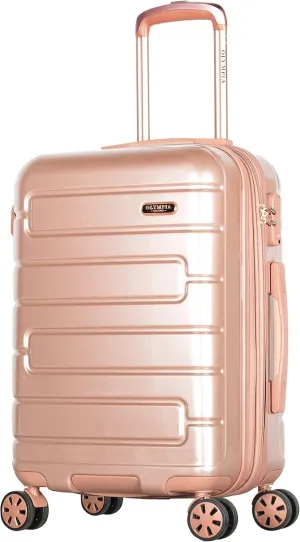 Olympia U.S.A. Nema 22-inch Carry On Luggage Expandable Lightweight Hardside Double 4 Wheel Spinner Suitcase with TSA Lock and Hidden Laptop Compartment