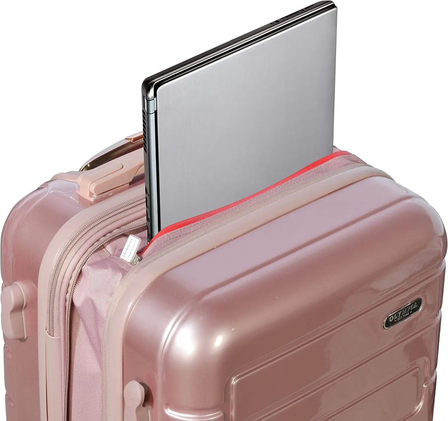 Olympia U.S.A. Nema 22-inch Carry On Luggage Expandable Lightweight Hardside Double 4 Wheel Spinner Suitcase with TSA Lock and Hidden Laptop Compartment