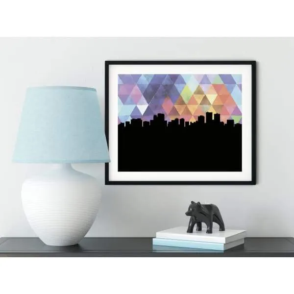 Oranjestad, Aruba geometric skyline