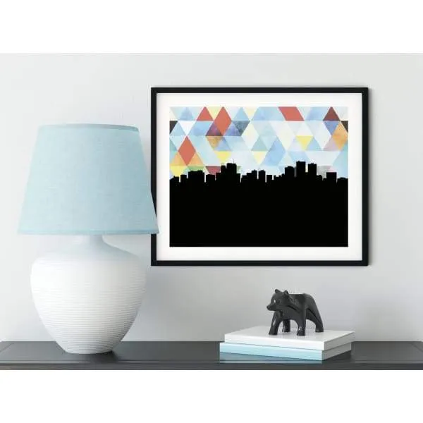 Oranjestad, Aruba geometric skyline