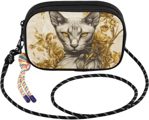 Oriental Shorthair Cat Cute Crossbody Bags for Women Cell Phone Purses Women's Shoulder Handbag Wallet Purse with Rope Pendant