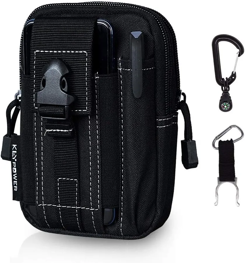 Outdoor Tactical Holster Military Molle Hip Waist Belt Bag Wallet Pouch Purse Phone Case for Compact Subcompact Pistols Guns Concealed Carry Waist Pack/Holster
