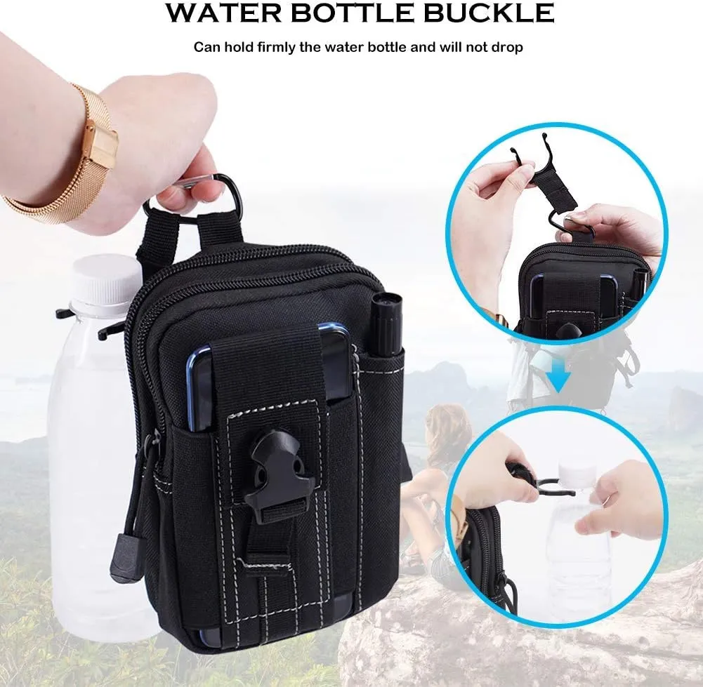 Outdoor Tactical Holster Military Molle Hip Waist Belt Bag Wallet Pouch Purse Phone Case for Compact Subcompact Pistols Guns Concealed Carry Waist Pack/Holster