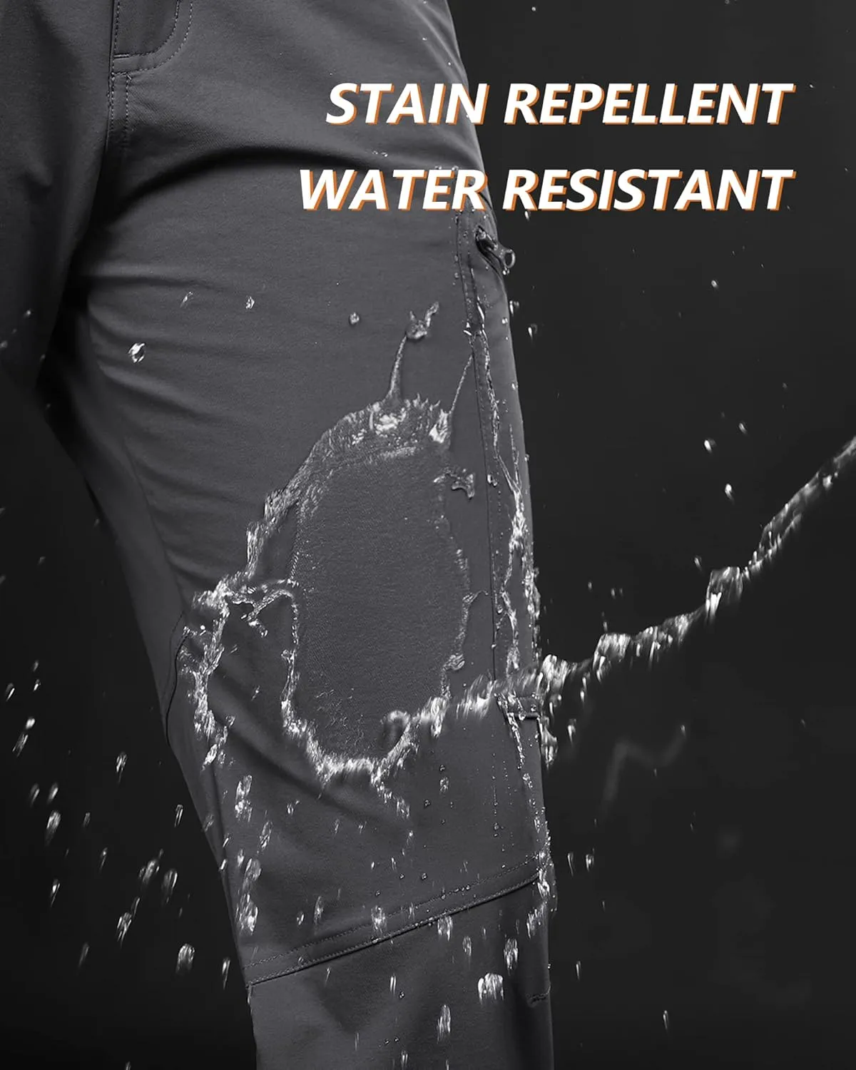 Outdoor Ventures Men's Hiking Pants Lightweight Water Resistant Cargo Work Pants Ripstop Outdoor Pants for Tactical Travel