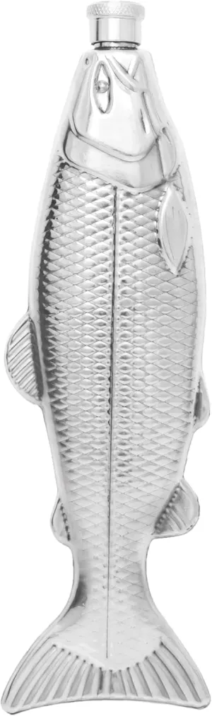 Outset Travel Flask, Stainless Steel Fish Travel Flask, 4 Ounce Capacity