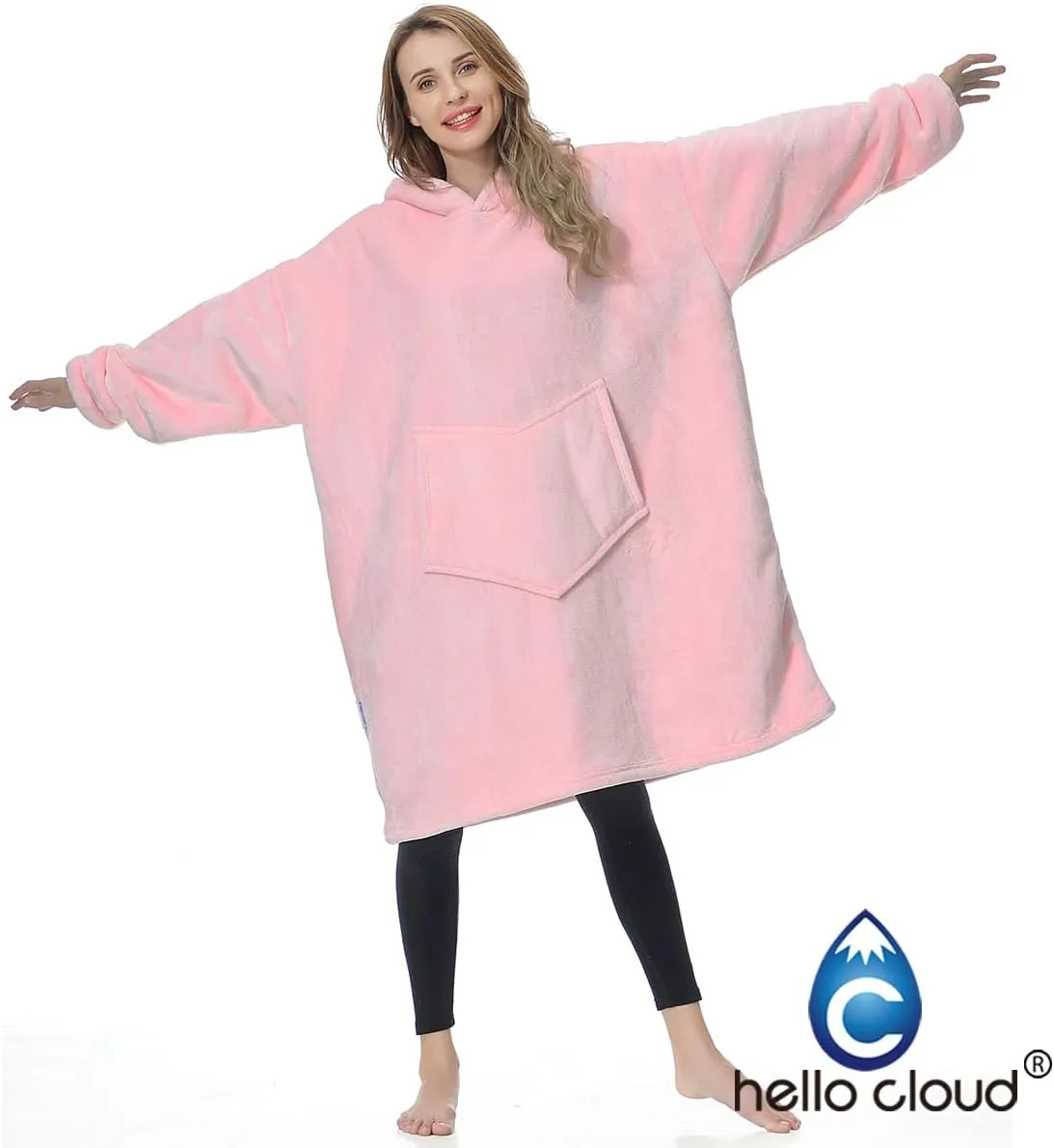 Oversized Hoodie Blanket, Wearable Blanket sweatshirt, Ultra Soft Sherpa Fleece Comfy Snuggle Hoodie