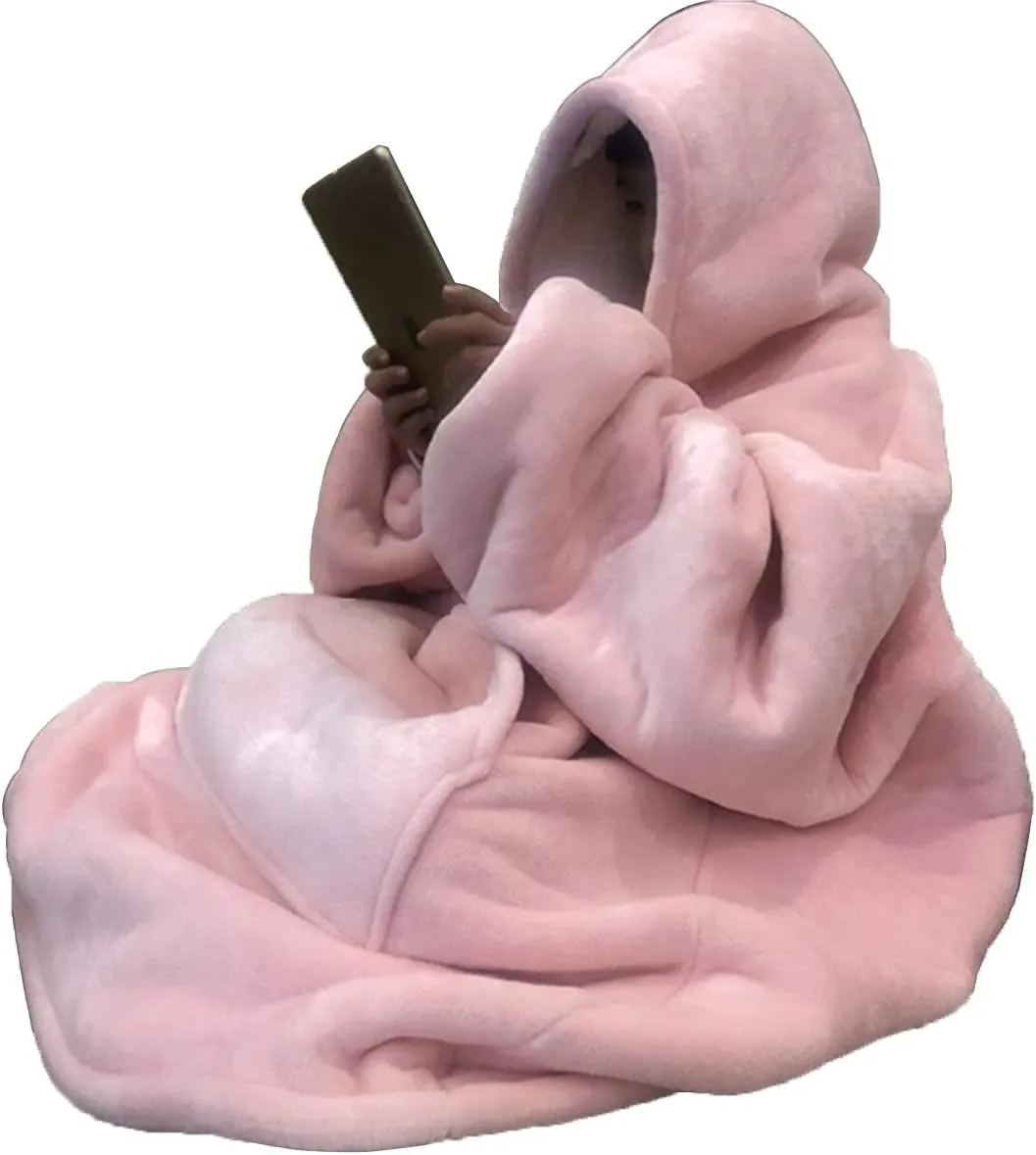 Oversized Hoodie Blanket, Wearable Blanket sweatshirt, Ultra Soft Sherpa Fleece Comfy Snuggle Hoodie