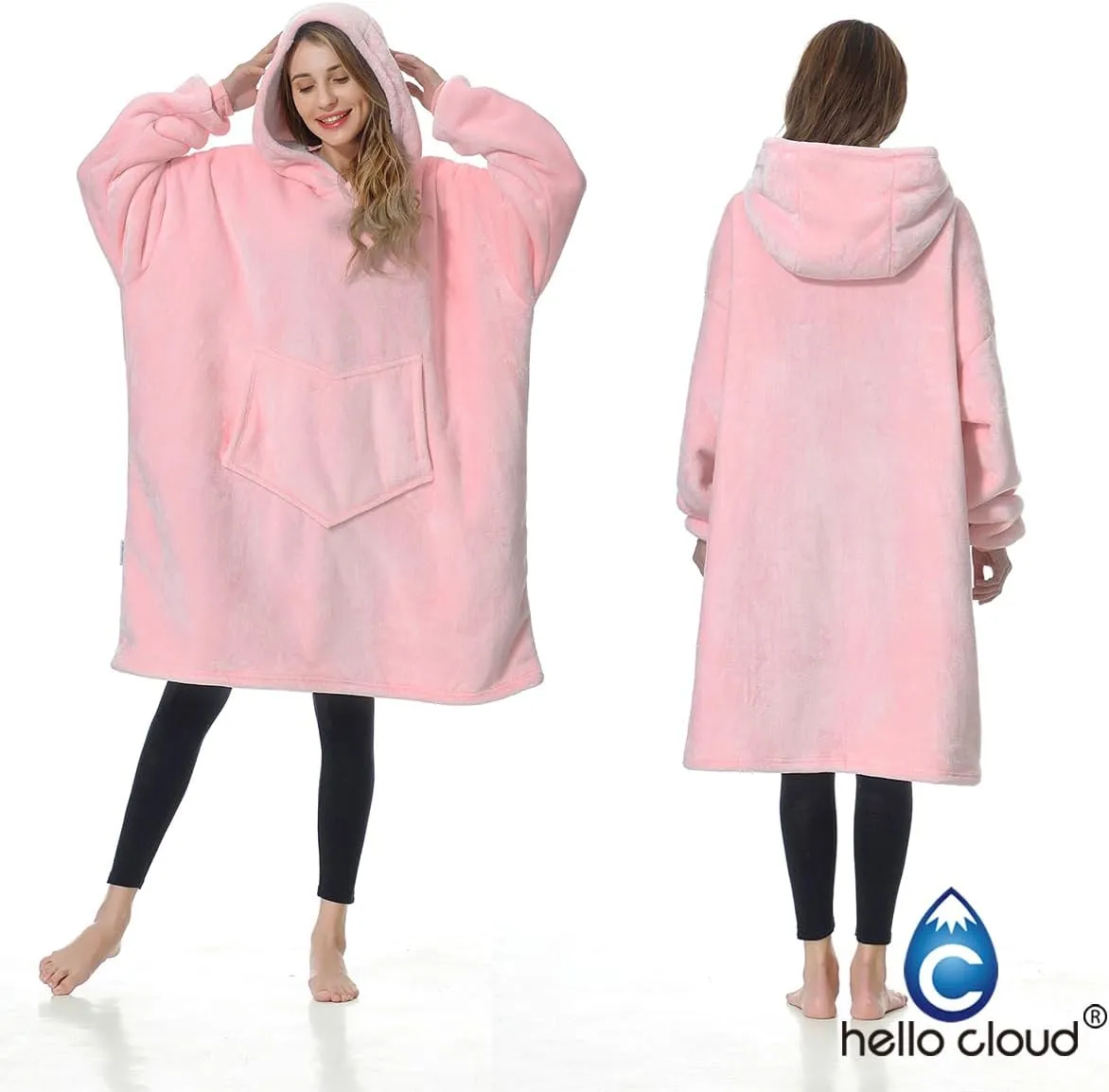 Oversized Hoodie Blanket, Wearable Blanket sweatshirt, Ultra Soft Sherpa Fleece Comfy Snuggle Hoodie