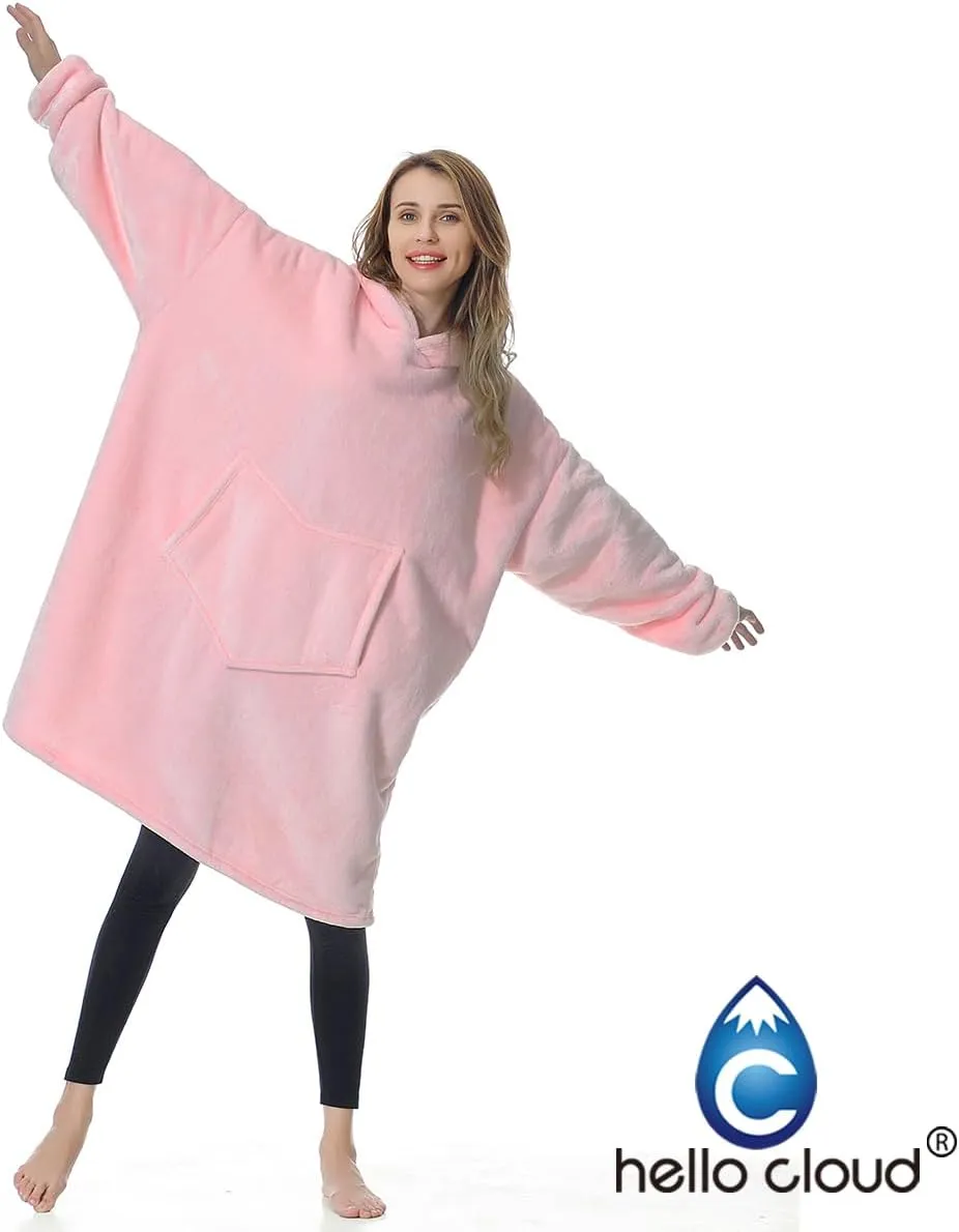 Oversized Hoodie Blanket, Wearable Blanket sweatshirt, Ultra Soft Sherpa Fleece Comfy Snuggle Hoodie