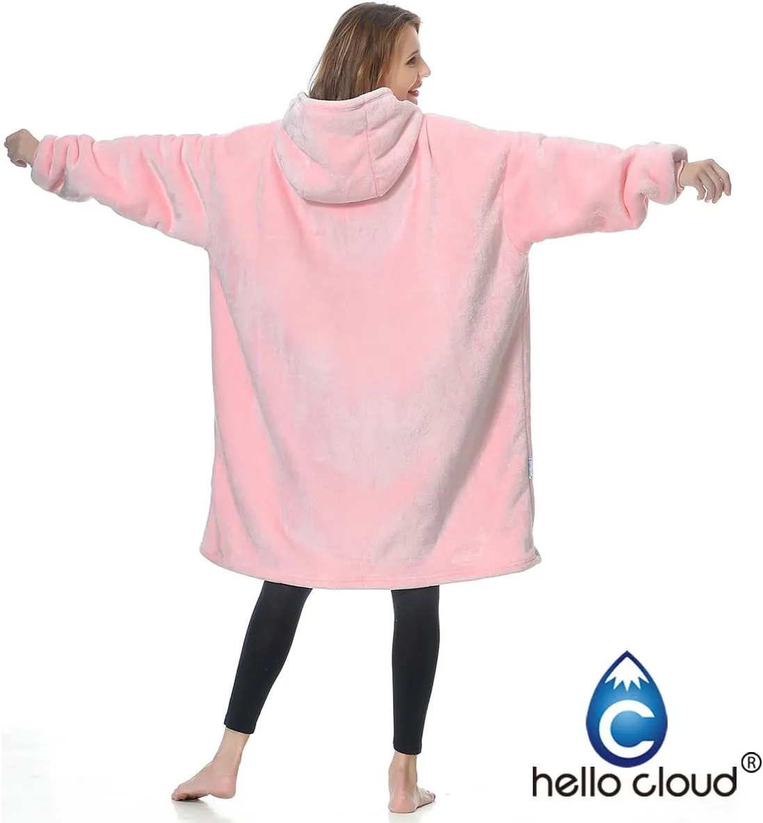 Oversized Hoodie Blanket, Wearable Blanket sweatshirt, Ultra Soft Sherpa Fleece Comfy Snuggle Hoodie