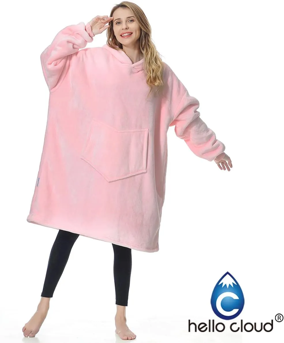 Oversized Hoodie Blanket, Wearable Blanket sweatshirt, Ultra Soft Sherpa Fleece Comfy Snuggle Hoodie