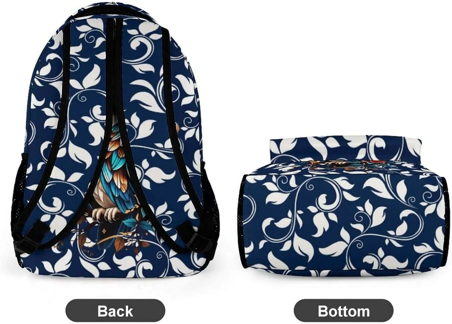 Owl Backpack for Kids Girls Boys School, 16 Inches Cute Owl Theme Bookbag, Adjustable, Lightweight, Large Capacity, Colorful Owl Backpack for School