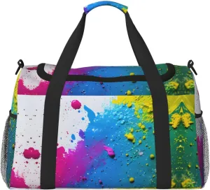 Paint Splatter Backdrop print Weekender Overnight Carry On Bag Gym Luggage Bag Duffel Bag for Travel Women