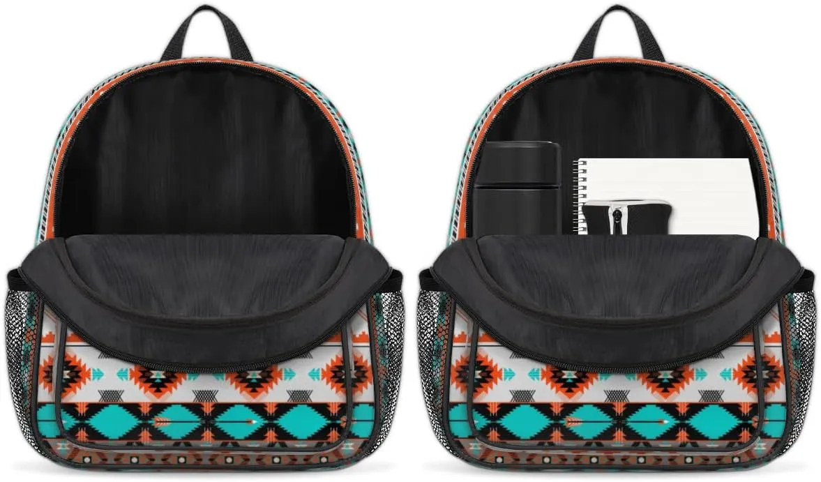 Pardick Aztec Little Kids Backpack for Boys Girls Aztec Print Pre-K Toddler Backpack Travel Bag - Name Tag and Chest Strap