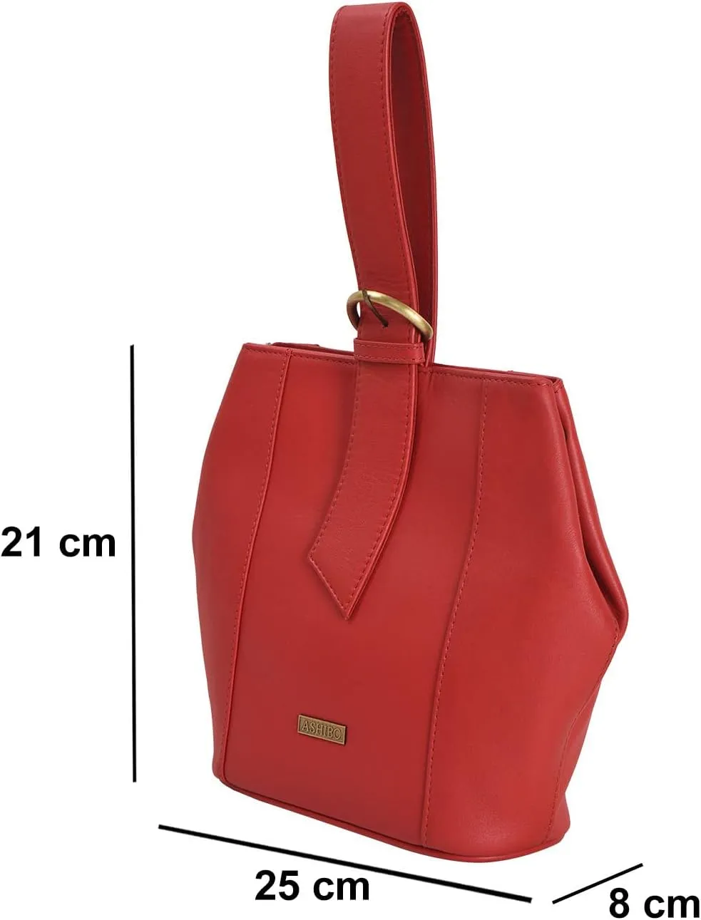Party Wrist bag For Womens Nappa Flat Genuine Leather with Dual Secure Magnetic Buckel Closure & Makeup Mirror