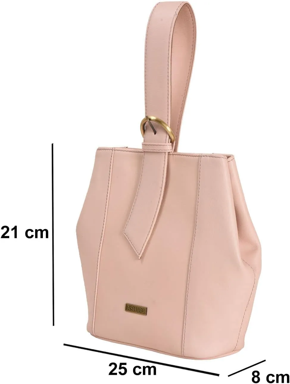 Party Wrist bag For Womens Nappa Flat Genuine Leather with Dual Secure Magnetic Buckel Closure & Makeup Mirror