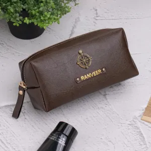 PERSONALISED MINI TRAVEL POUCH - BROWN
