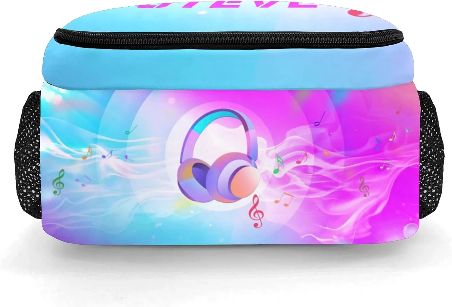 Personalized Colorful Headphones Music Backpack Casual Bag Daypack Laptop Bag for Family Party Gift