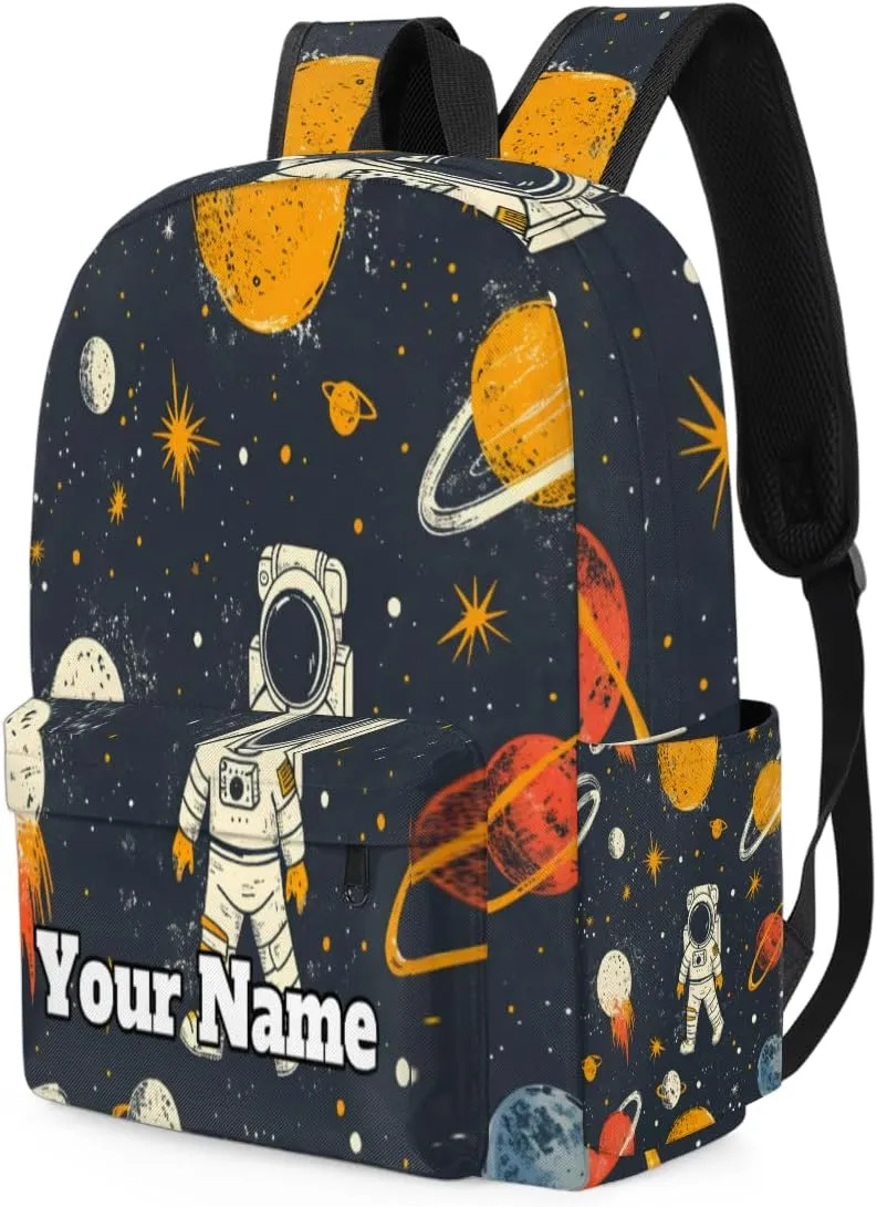 Personalized Cute Astronaut Preschool Toddler Backpack for Boys Girls Custom Kids Name Small Bookbags Kindergarten Elementary Backpack, Astrology Astronomy Comet