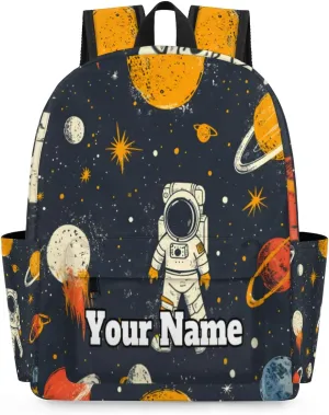 Personalized Cute Astronaut Preschool Toddler Backpack for Boys Girls Custom Kids Name Small Bookbags Kindergarten Elementary Backpack, Astrology Astronomy Comet