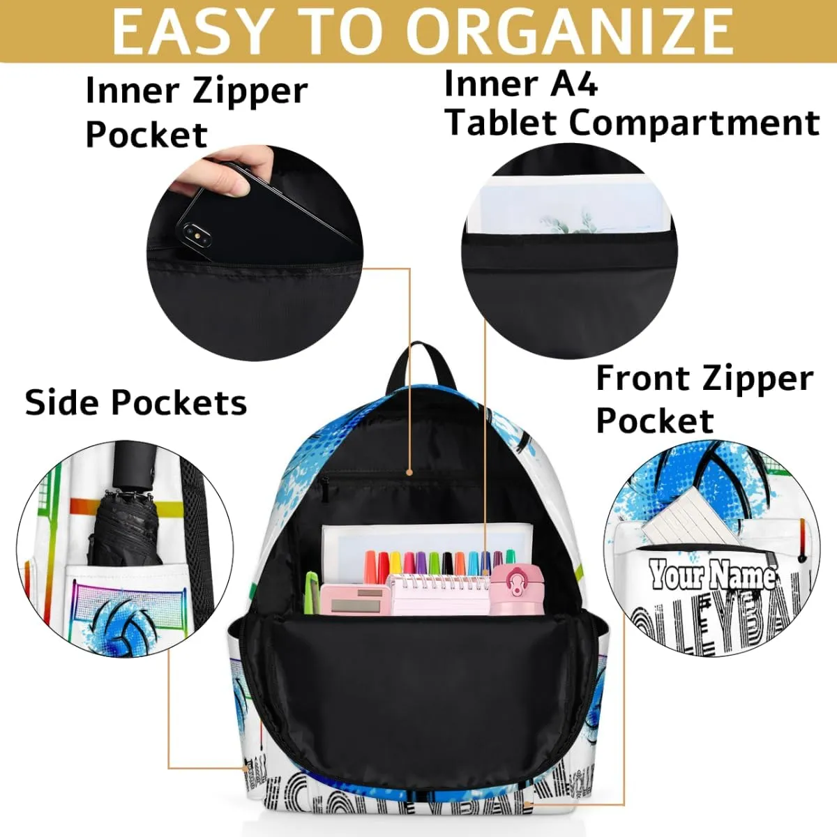 Personalized Football Preschool Toddler Backpack for Boys Girls Custom Kids Name Small Bookbags Kindergarten Elementary Backpack, Sports