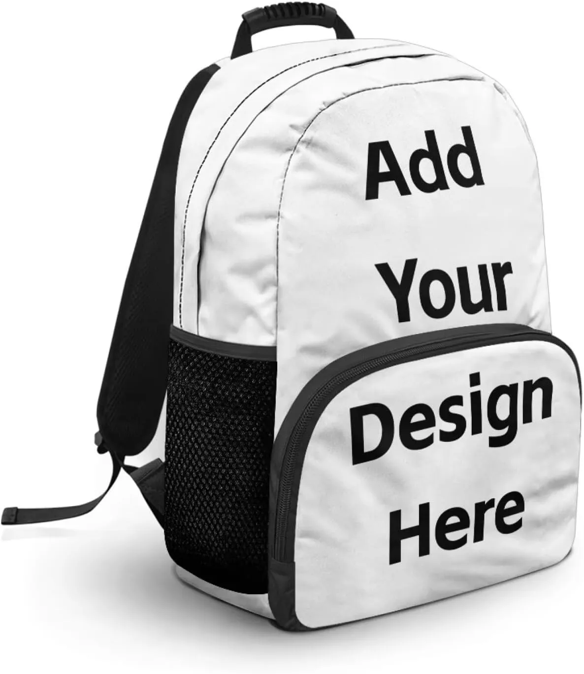 Personalized School Backpack for Little Boys Custom Bookbag with Name Picture for Kids Large Capacity Bookbag with Water Bottle Pockets for Students