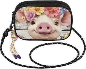 Pig Board Cute Small Crossbody Bags for Women Cell Phone Purses Women's Shoulder Handbag Wallet Purse