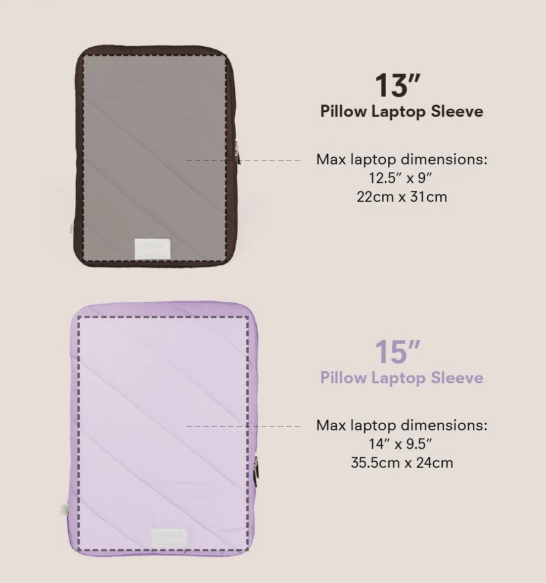 Pillow Laptop Sleeve (Earl Grey)