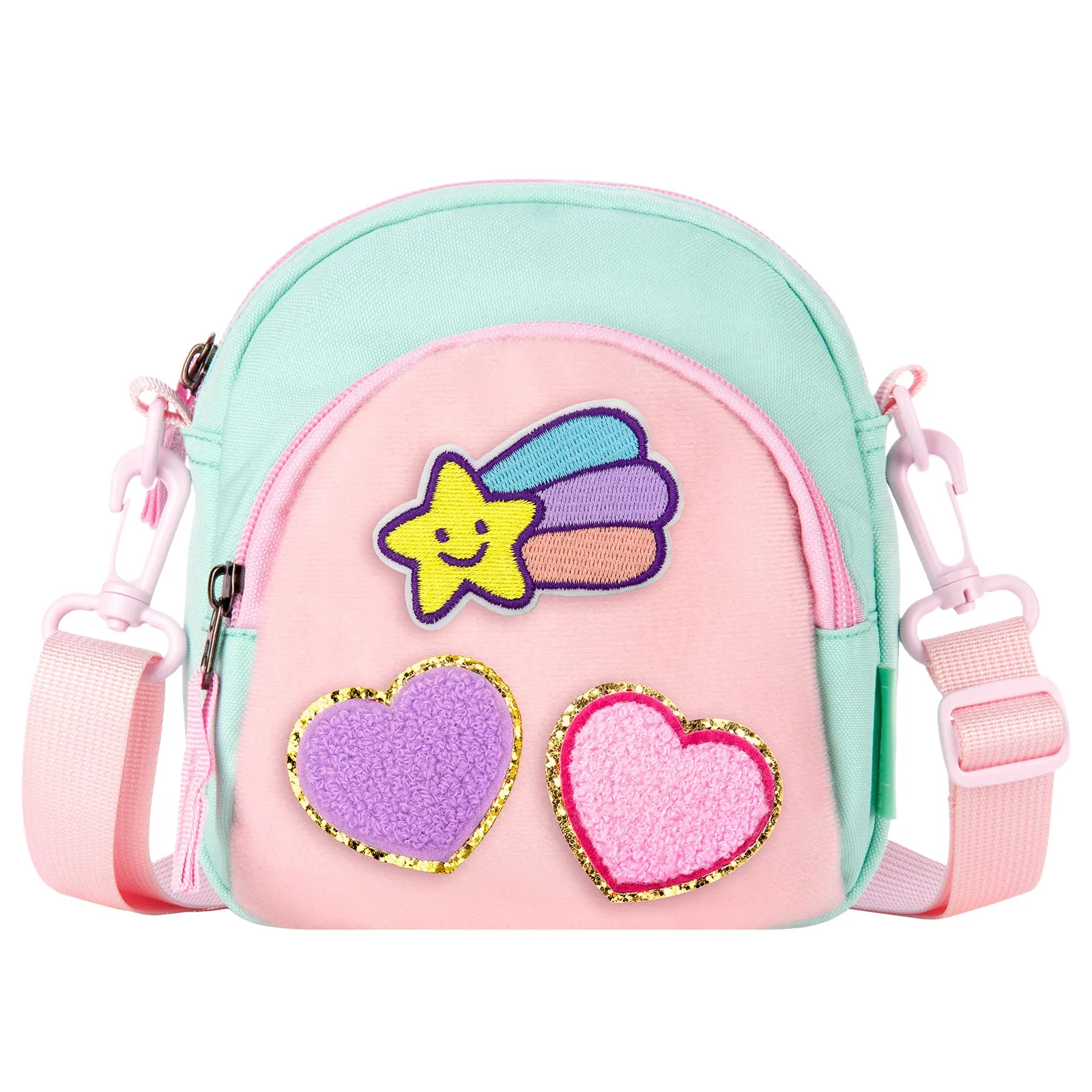 Pink & Teal DIY Arch Crossbody Purse