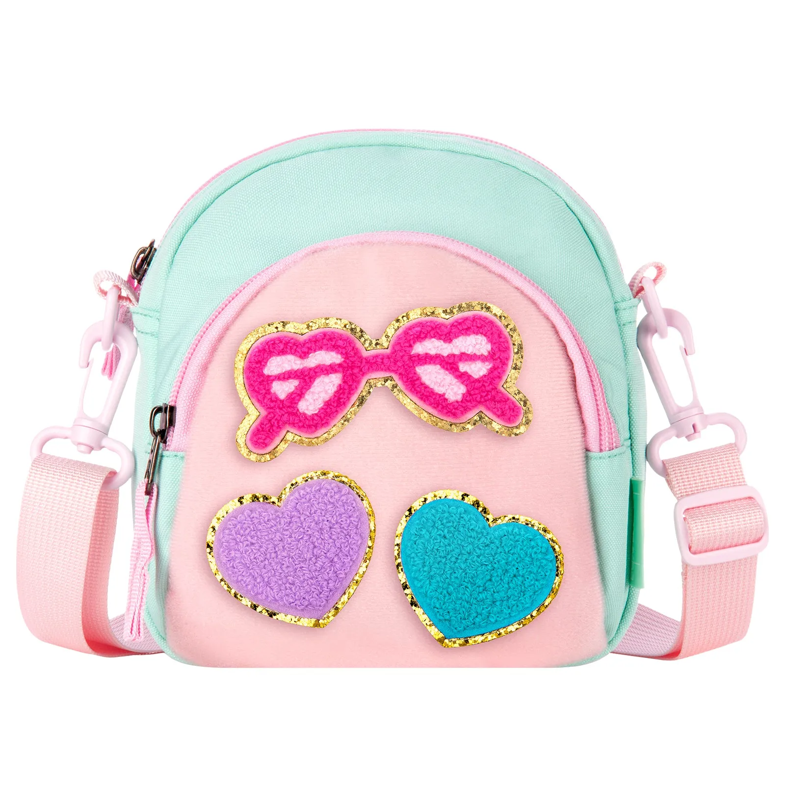 Pink & Teal DIY Arch Crossbody Purse