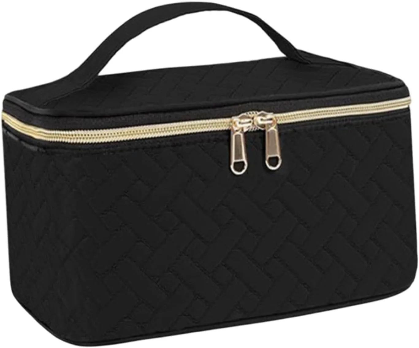 pistro Makeup Bag with Dedicated Brush Compartment, Waterproof Travel Cosmetic Organizer, Lightweight Portable Toiletry Bag