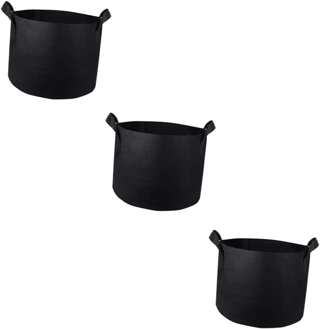 Planting Supply 3-Piece Planting Bag Set Non-Woven Grow Bags for Vegetable Planting Handle Easy to Use and Decorative