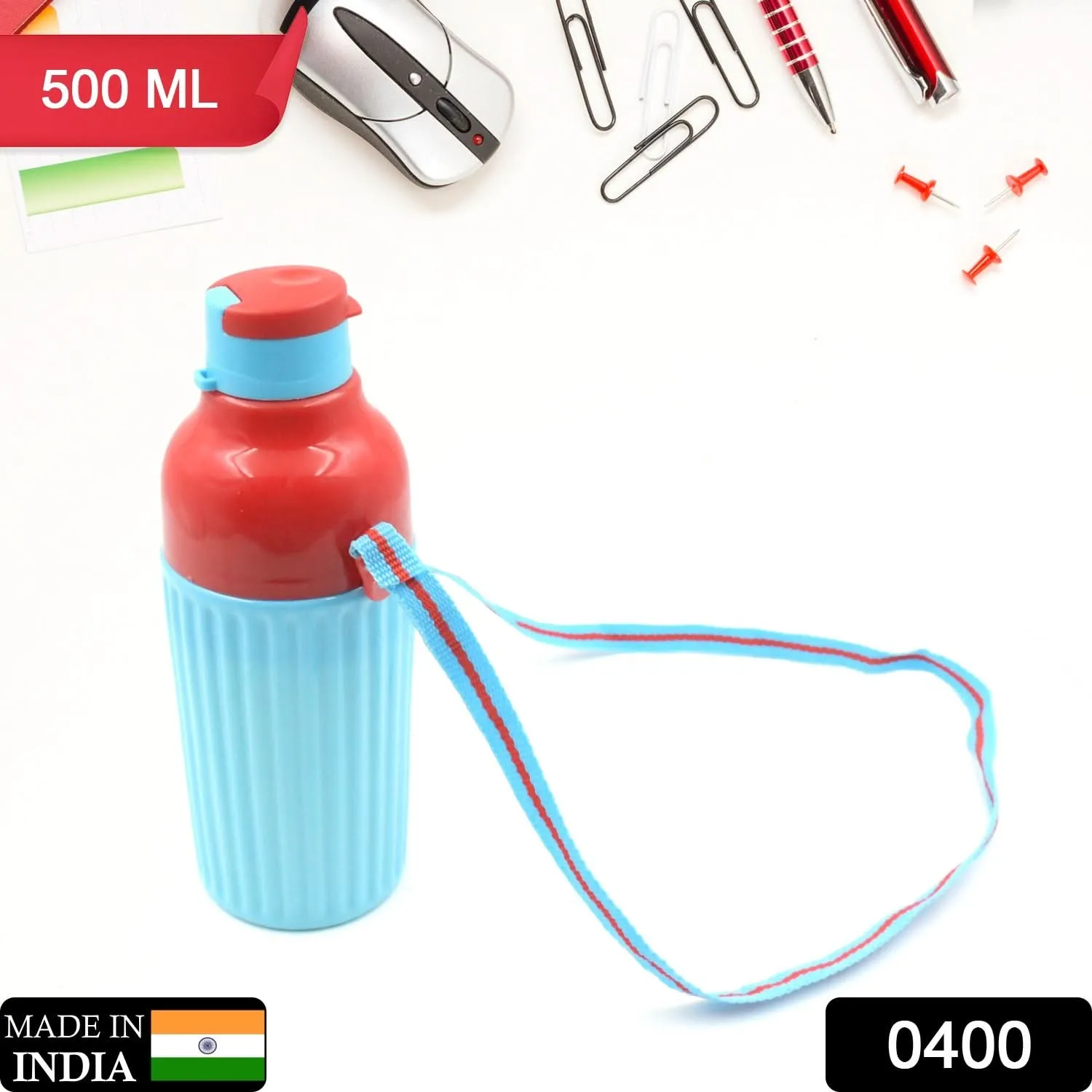 Plastic Sports Insulated Water Bottle With Dori Easy To Carry High Quality Water Bottle Bpa-free  Leak-proof For Kids School For Fridge Office Sports School Gym Yoga (1 Pc 500ml)