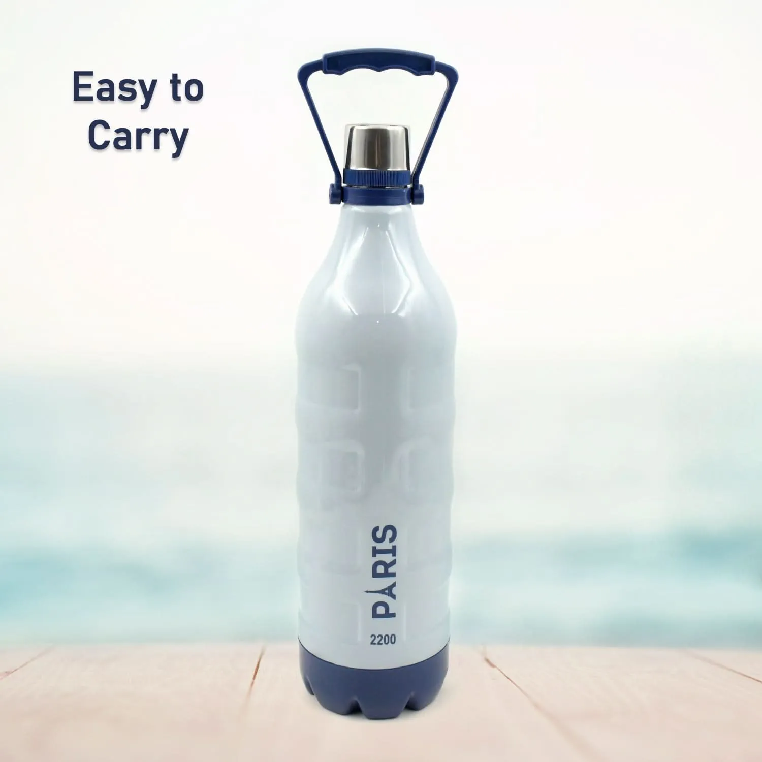 Plastic Sports Insulated Water Bottle with Handle – BPA-Free, Leak-Proof (1500ml & 2200ml)
