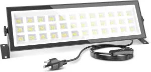 Plug in Shop Light - 100W 15000LM Ultra Bright Aluminum LED Garage Light w/ 9.84 ft Power Cord, IP66 Waterproof Shop Lights for Garage, Workshop, Warehouse (1 Pack)