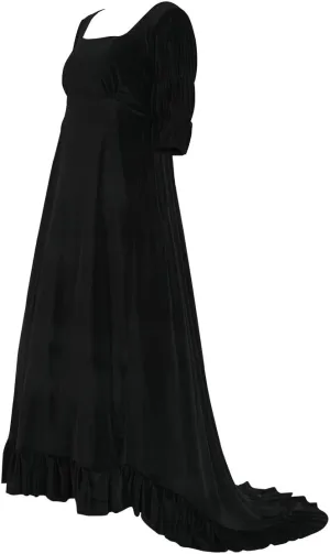 Plus Size 1870's Victorian Polonaise Dress Civil War Gown Empire Waist Regency Era Dress