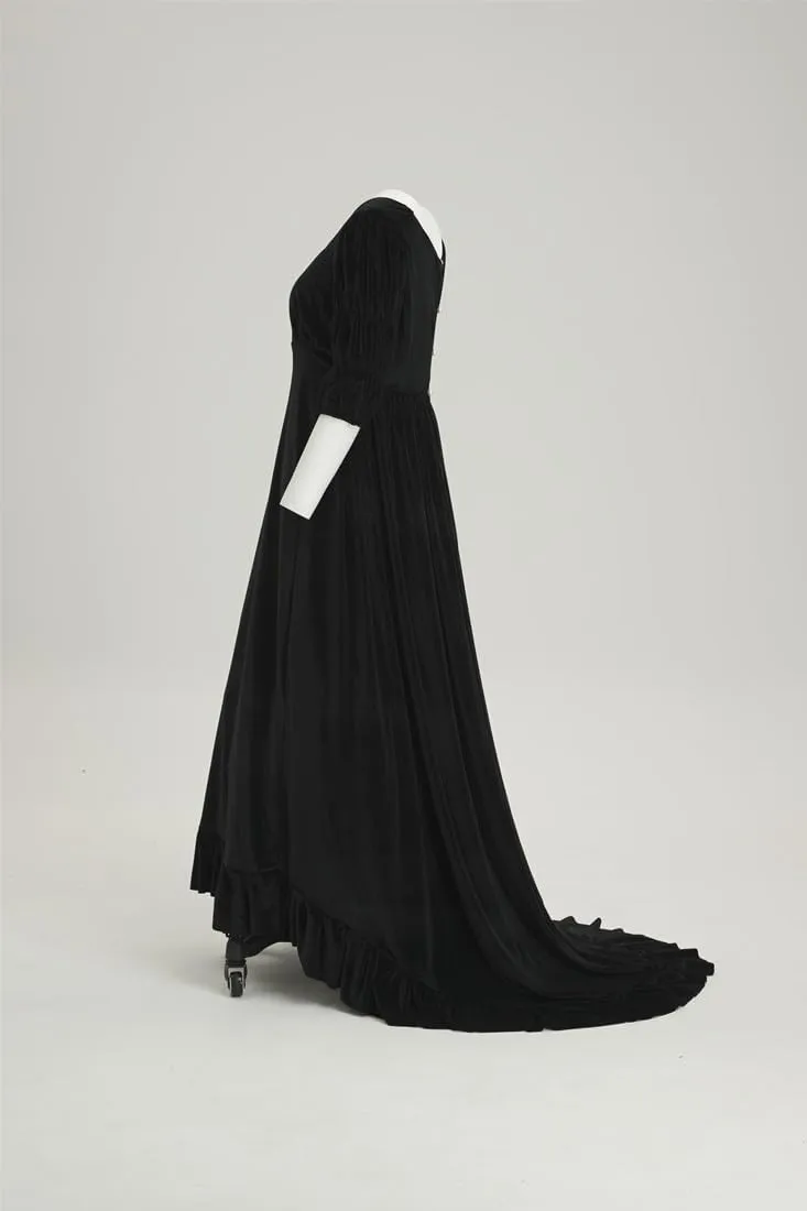 Plus Size 1870's Victorian Polonaise Dress Civil War Gown Empire Waist Regency Era Dress