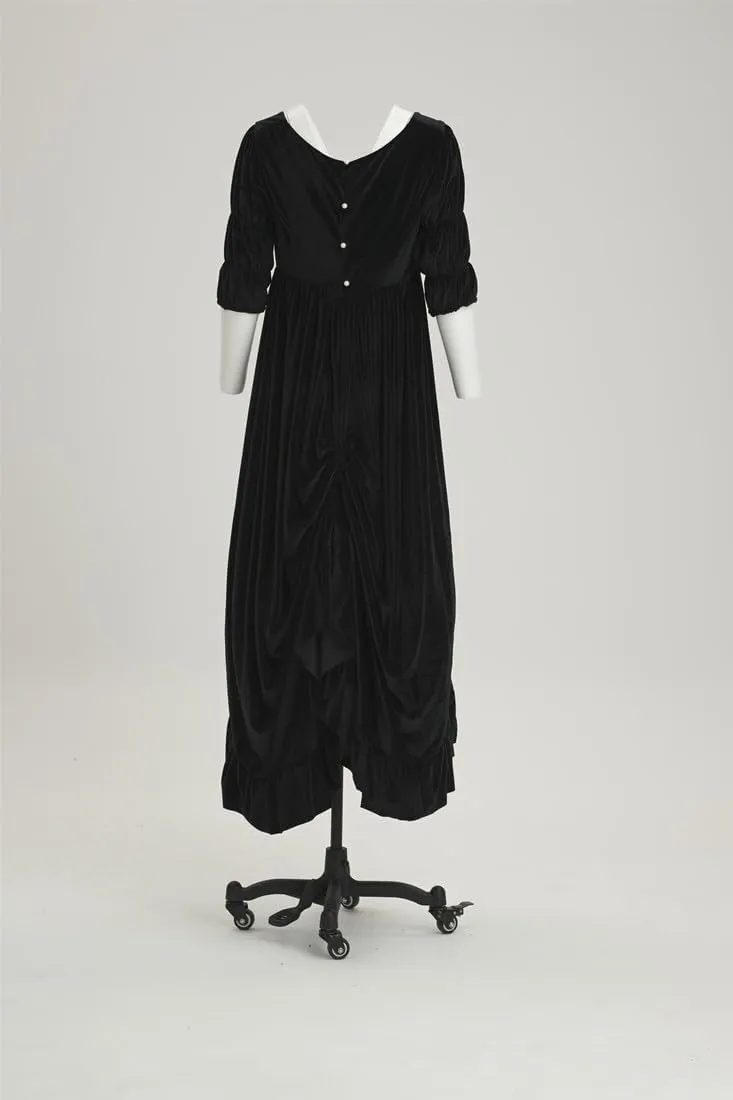 Plus Size 1870's Victorian Polonaise Dress Civil War Gown Empire Waist Regency Era Dress