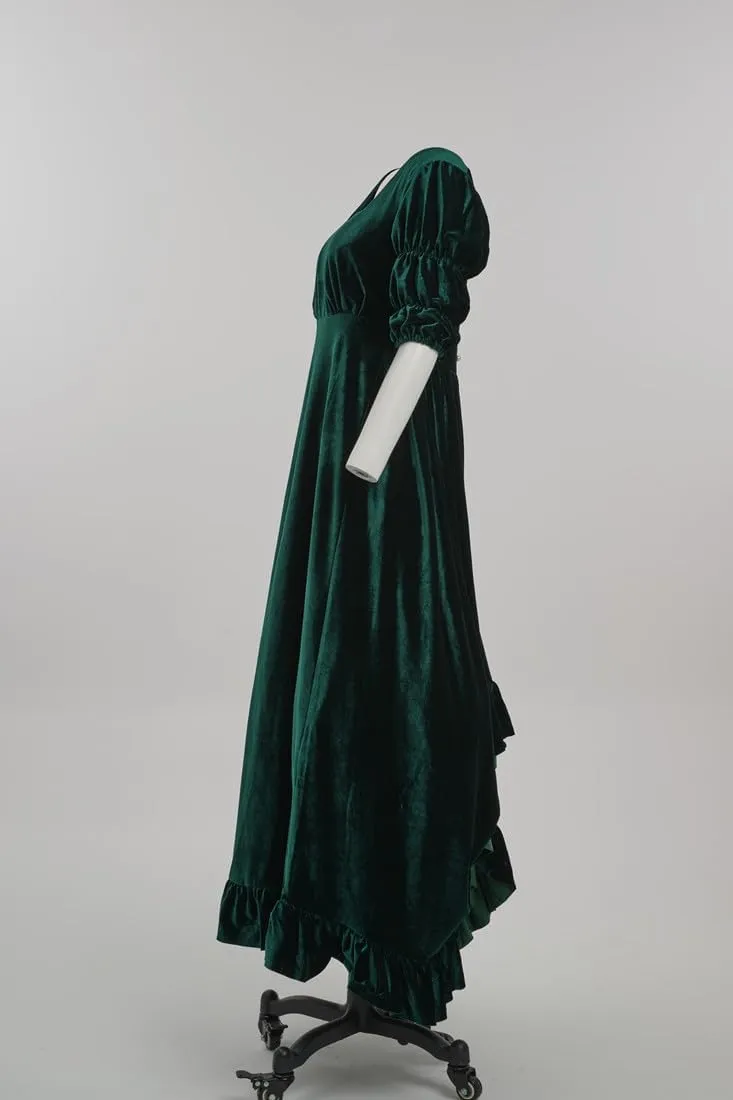 Plus Size 1870's Victorian Polonaise Dress Civil War Gown Empire Waist Regency Era Dress