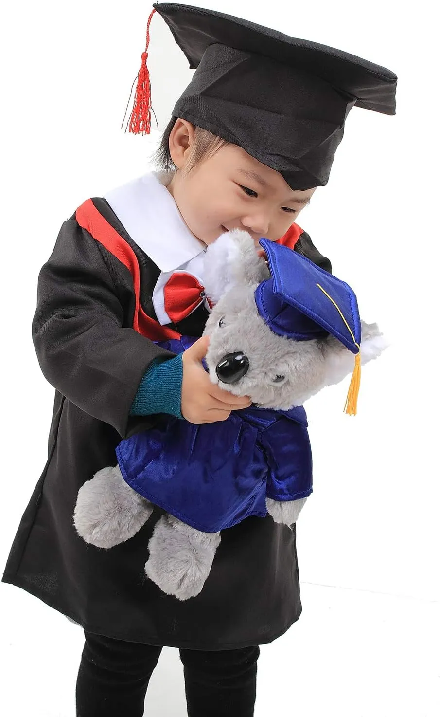 Plushland Moose Plush Stuffed Animal Toys Present Gifts for Graduation Day, Personalized Text, Name or Your School Logo on Gown, Best for Any Grad School Kids 12 Inches(Forest Green Cap and Gown)