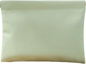 Portable Leather Self-Closing Mini Makeup Bag Lipstick Bag PU Leather Waterproof Automatic Closure Cosmetic Bag for Travel Outin Storage Organiser(Green,18x14cm(1pcs))