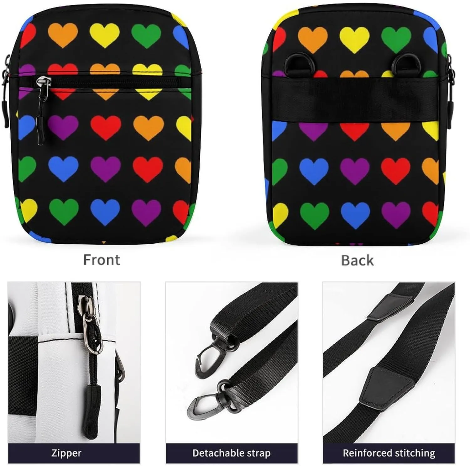 Portable Small Crossbody Bag for Women Men, Casual Mini Cell-phone Pouch Travel Shoulder Bag