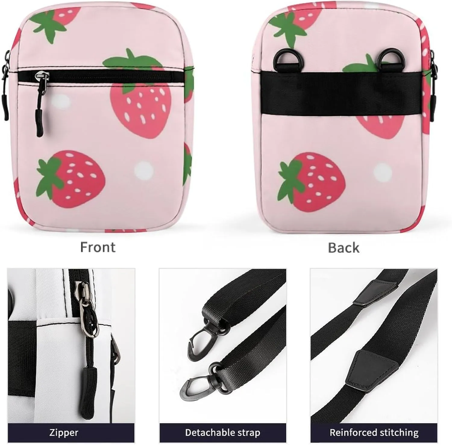 Portable Small Crossbody Bag for Women Men, Casual Mini Cell-phone Pouch Travel Shoulder Bag