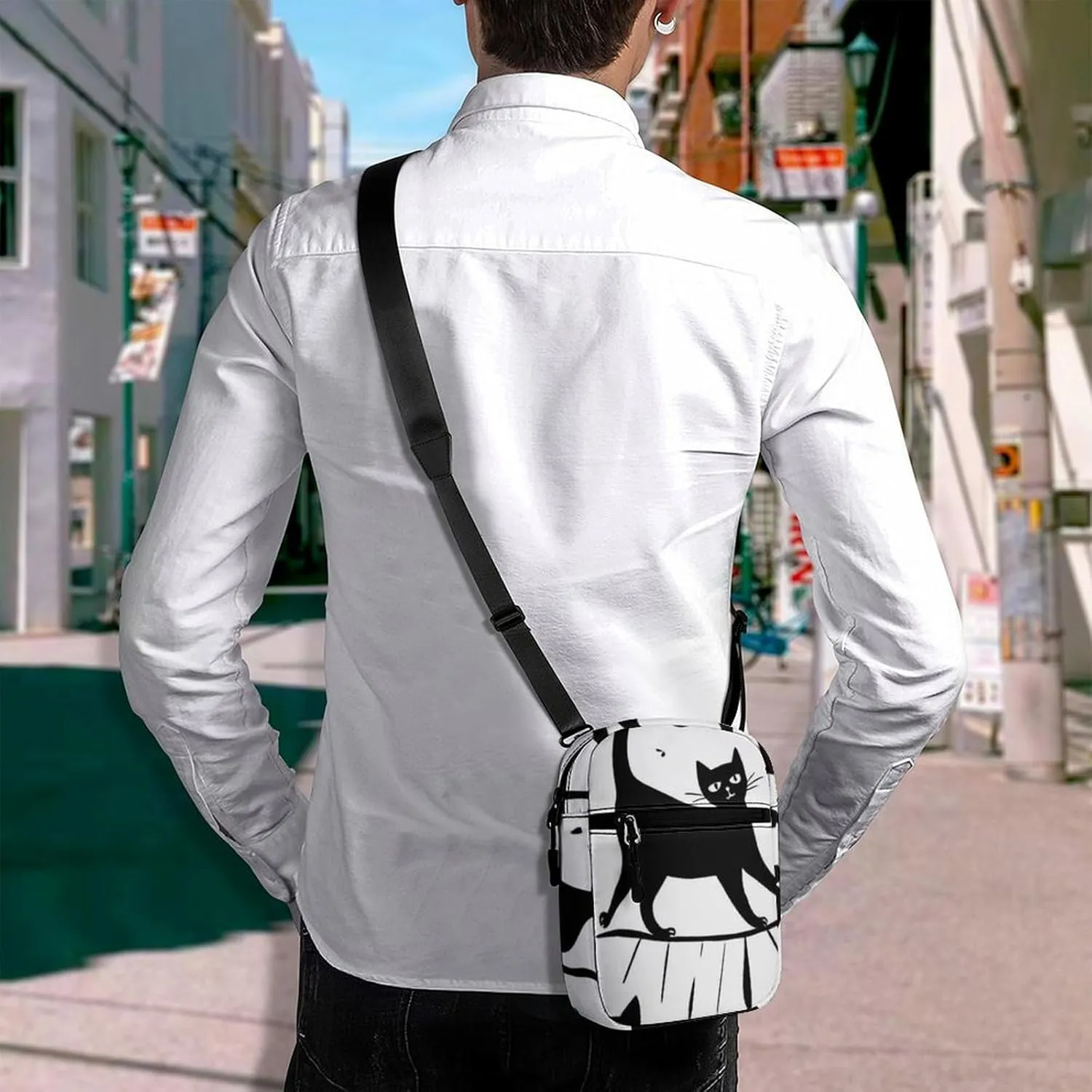 Portable Small Crossbody Bag for Women Men, Casual Mini Cell-phone Pouch Travel Shoulder Bag